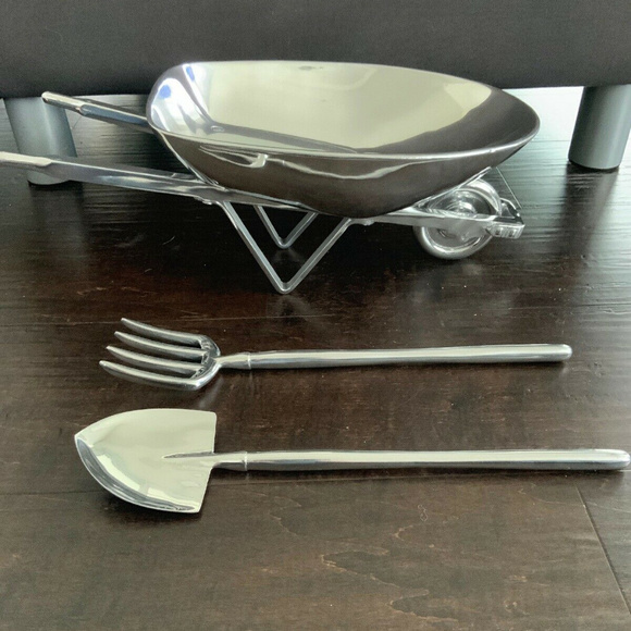 Mariposa Other - Mariposa Wheelbarrow Server With Shovel & Fork
